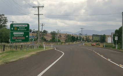 New England Highway as it