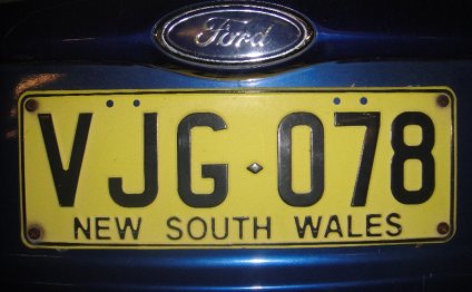 New South Wales License Plate